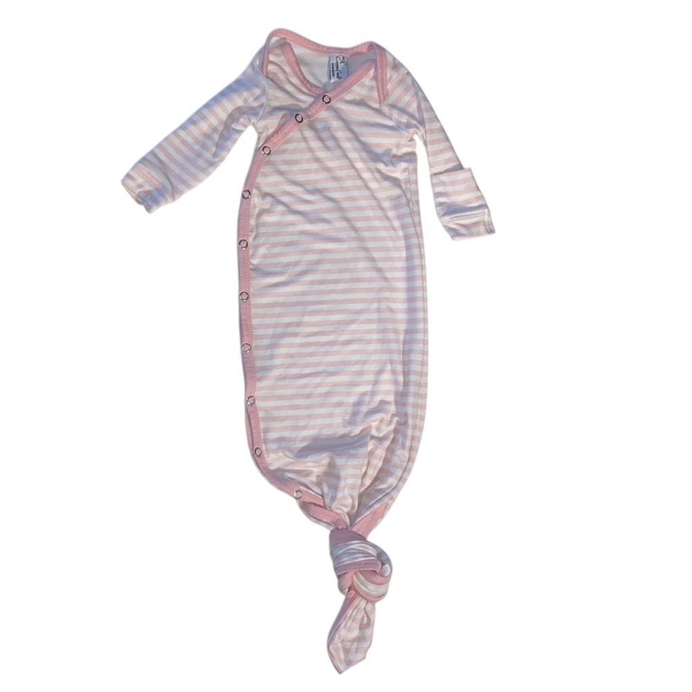 Copper Pearl Newborn pink white Knotted gown